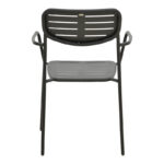 Stackable armchair Deraby black metal 56x45.5x83cm - Image 6