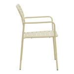 Stackable armchair Deraby cream metal 56x45.5x83cm - Image 4