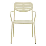 Stackable armchair Deraby cream metal 56x45.5x83cm - Image 5