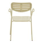 Stackable armchair Deraby cream metal 56x45.5x83cm - Image 6