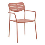Stackable armchair Deraby terracotta metal 56x45.5x83cm