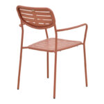 Stackable armchair Deraby terracotta metal 56x45.5x83cm - Image 3