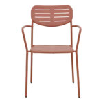 Stackable armchair Deraby terracotta metal 56x45.5x83cm - Image 5