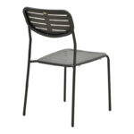 Stackable chair Deraby black metal 52.5x45.5x83cm - Image 3