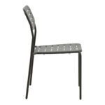 Stackable chair Deraby black metal 52.5x45.5x83cm - Image 4