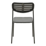 Stackable chair Deraby black metal 52.5x45.5x83cm - Image 6