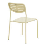 Stackable chair Deraby cream metal 52.5x45.5x83cm - Image 3