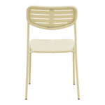 Stackable chair Deraby cream metal 52.5x45.5x83cm - Image 6