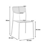 Stackable chair Deraby terracotta metal 52.5x45.5x83cm - Image 2