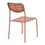 Stackable chair Deraby terracotta metal 52.5x45.5x83cm - Image 3