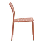 Stackable chair Deraby terracotta metal 52.5x45.5x83cm - Image 4