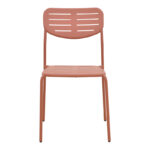Stackable chair Deraby terracotta metal 52.5x45.5x83cm - Image 5