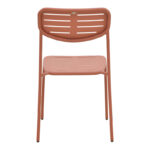 Stackable chair Deraby terracotta metal 52.5x45.5x83cm - Image 6