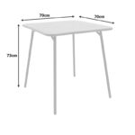 Table Moraja black metal 70x70x73cm - Image 4