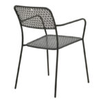 Stackable armchair Federal black metal 57x58x81.5cm - Image 3
