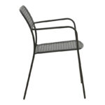 Stackable armchair Federal black metal 57x58x81.5cm - Image 4
