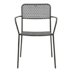 Stackable armchair Federal black metal 57x58x81.5cm - Image 5