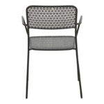 Stackable armchair Federal black metal 57x58x81.5cm - Image 6