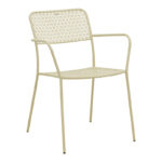 Stackable armchair Federal cream metal 57x58x81.5cm