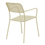 Stackable armchair Federal cream metal 57x58x81.5cm - Image 3