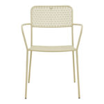Stackable armchair Federal cream metal 57x58x81.5cm - Image 5