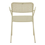 Stackable armchair Federal cream metal 57x58x81.5cm - Image 6