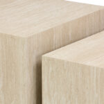 Side tables set 2pcs Coffina mdf in travertine look - Image 6