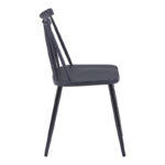 Dining chair Aurora black pp-black metal leg 42x49.5x77cm - Image 2
