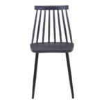 Dining chair Aurora black pp-black metal leg 42x49.5x77cm - Image 3