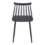 Dining chair Aurora black pp-black metal leg 42x49.5x77cm - Image 4