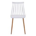 Dining chair Aurora white pp-natural color metal leg 42x49.5x77cm - Image 3