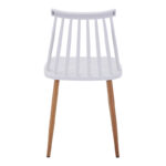 Dining chair Aurora white pp-natural color metal leg 42x49.5x77cm - Image 4