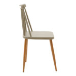 Dining chair Aurora mocha pp-natural color metal leg 42x49.5x77cm - Image 3