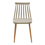 Dining chair Aurora mocha pp-natural color metal leg 42x49.5x77cm - Image 4