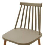 Dining chair Aurora mocha pp-natural color metal leg 42x49.5x77cm - Image 6