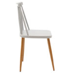 Dining chair Aurora grey pp-natural color metal leg 42x49.5x77cm - Image 3