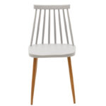 Dining chair Aurora grey pp-natural color metal leg 42x49.5x77cm - Image 4
