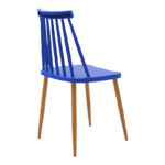 Dining chair Aurora blue pp-natural color metal leg 42x49.5x77cm - Image 2