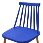 Dining chair Aurora blue pp-natural color metal leg 42x49.5x77cm - Image 6