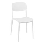 Stackable Berdian pp chair in white color 38x49x79cm