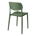 Stackable Berdian pp chair in olive green color 38x49x79cm - Image 2
