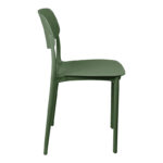 Stackable Berdian pp chair in olive green color 38x49x79cm - Image 3