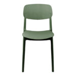 Stackable Berdian pp chair in olive green color 38x49x79cm - Image 4