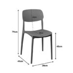 Stackable Berdian pp chair in olive green color 38x49x79cm - Image 6