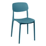 Stackable Berdian pp chair in blue color 38x49x79cm