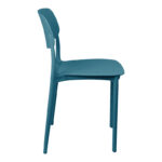 Stackable Berdian pp chair in blue color 38x49x79cm - Image 3