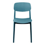 Stackable Berdian pp chair in blue color 38x49x79cm - Image 4