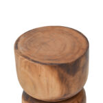 Stool Lopen suar wood in natural color D35x45cm - Image 2