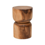 Stool Lopen suar wood in natural color D35x45cm