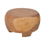 Coffee table Terra suar wood in natural color D60x36cm - Image 2